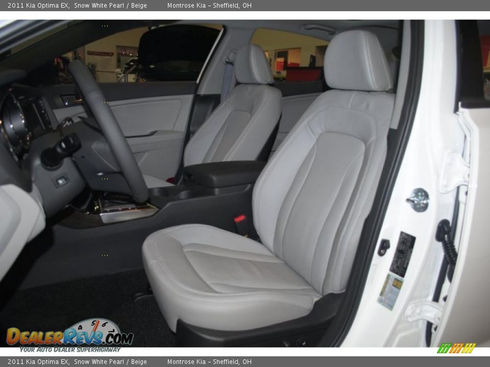 2011 Kia Optima EX Snow White Pearl / Beige Photo #14