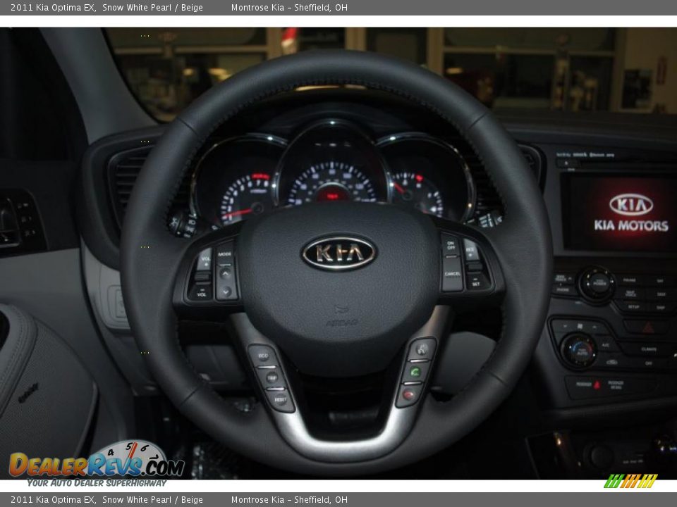 2011 Kia Optima EX Snow White Pearl / Beige Photo #28