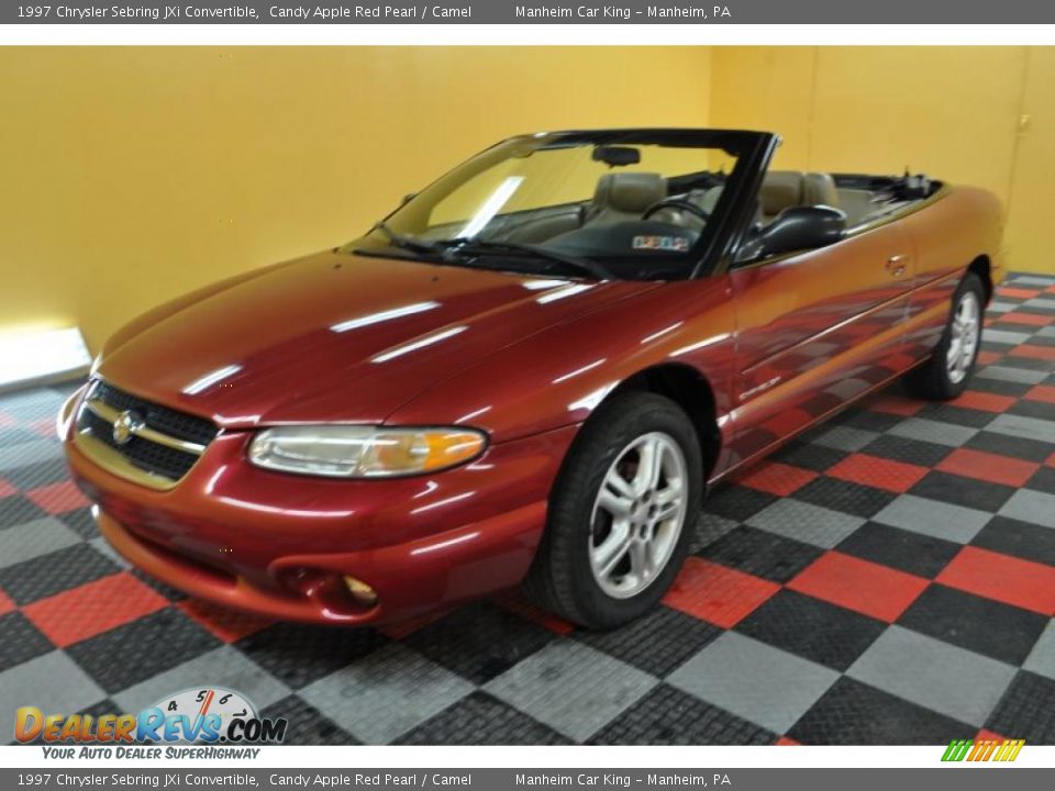 1997 Chrysler Sebring JXi Convertible Candy Apple Red Pearl / Camel Photo #2