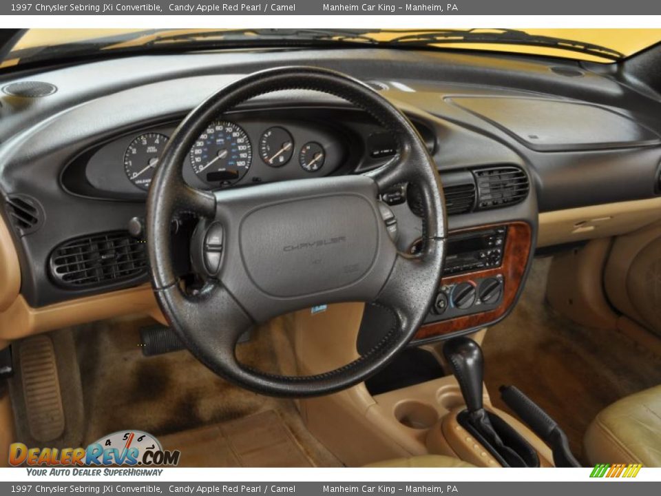 1997 Chrysler Sebring JXi Convertible Candy Apple Red Pearl / Camel Photo #5