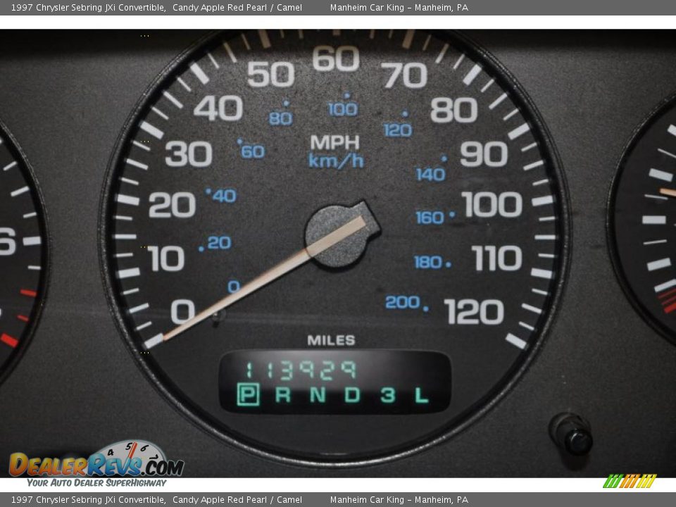 1997 Chrysler Sebring JXi Convertible Candy Apple Red Pearl / Camel Photo #7