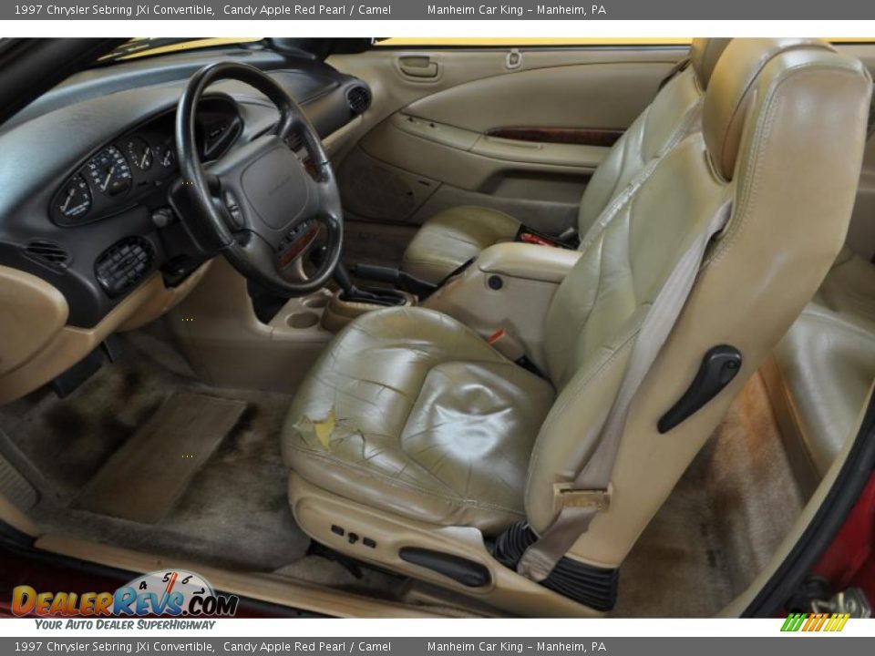 Camel Interior - 1997 Chrysler Sebring JXi Convertible Photo #10