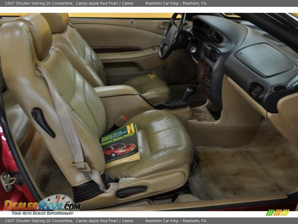 1997 Chrysler Sebring JXi Convertible Candy Apple Red Pearl / Camel Photo #13