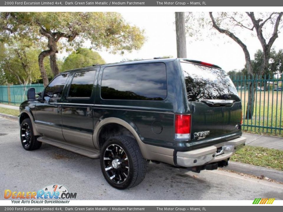 2000 Ford Excursion Limited 4x4 Dark Green Satin Metallic / Medium Parchment Photo #7