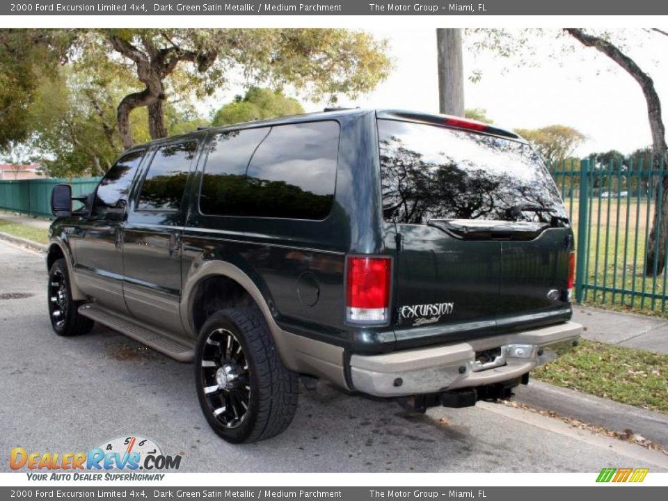 2000 Ford Excursion Limited 4x4 Dark Green Satin Metallic / Medium Parchment Photo #8