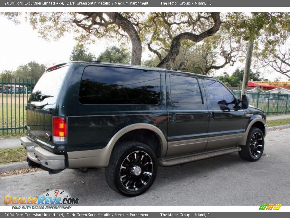 2000 Ford Excursion Limited 4x4 Dark Green Satin Metallic / Medium Parchment Photo #10