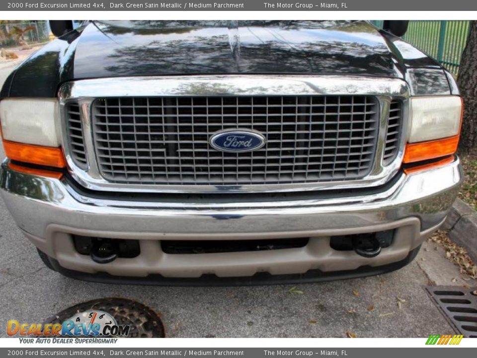 2000 Ford Excursion Limited 4x4 Dark Green Satin Metallic / Medium Parchment Photo #19