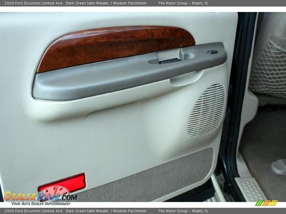 2000 Ford Excursion Limited 4x4 Dark Green Satin Metallic / Medium Parchment Photo #33
