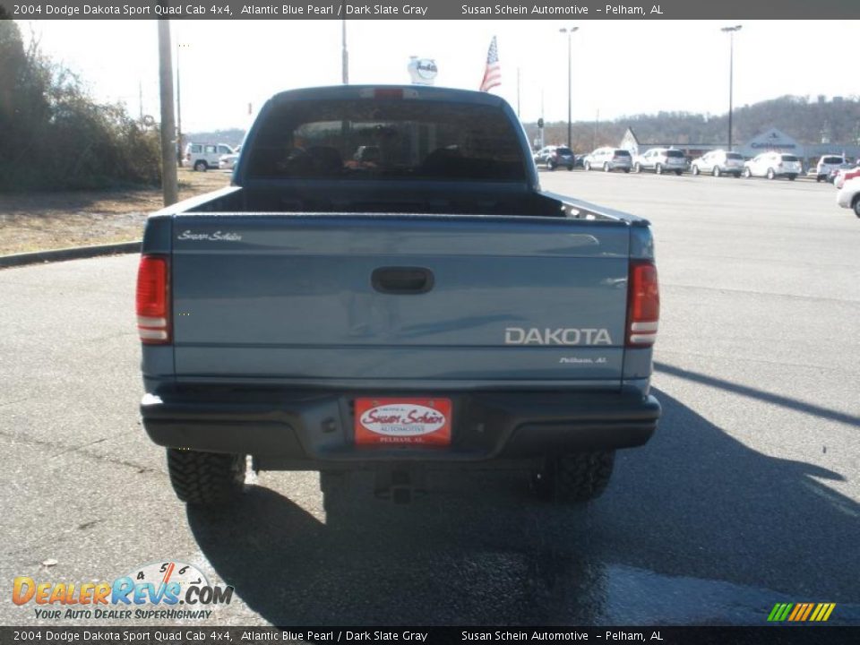 2004 Dodge Dakota Sport Quad Cab 4x4 Atlantic Blue Pearl / Dark Slate Gray Photo #4