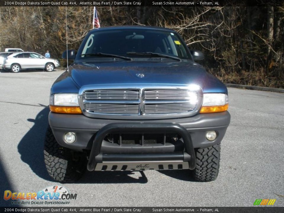 2004 Dodge Dakota Sport Quad Cab 4x4 Atlantic Blue Pearl / Dark Slate Gray Photo #8