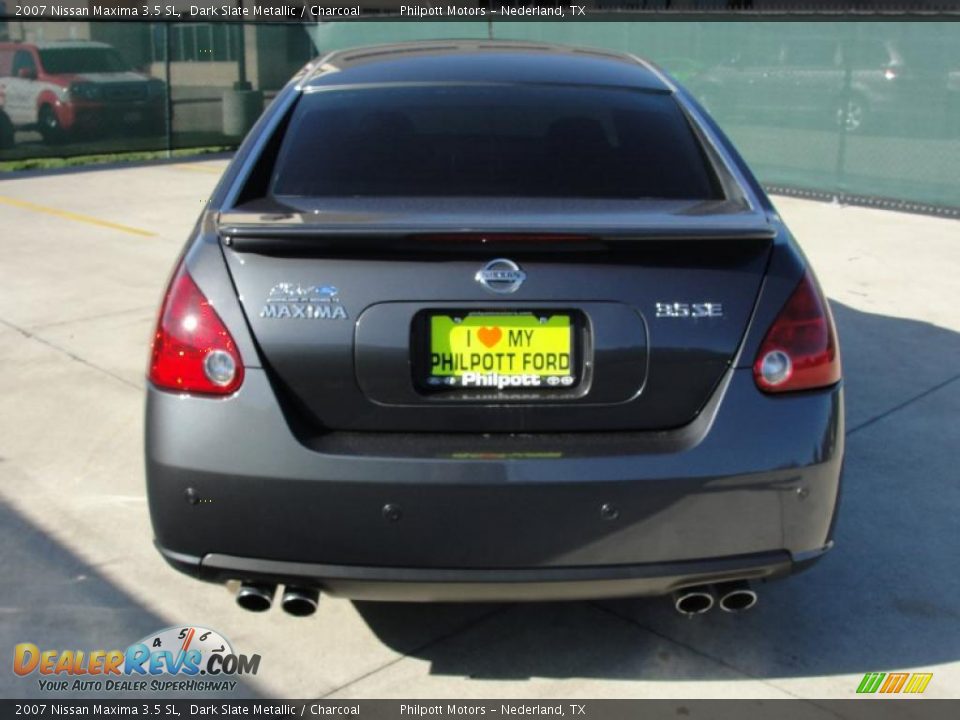 2007 Nissan Maxima 3.5 SL Dark Slate Metallic / Charcoal Photo #4