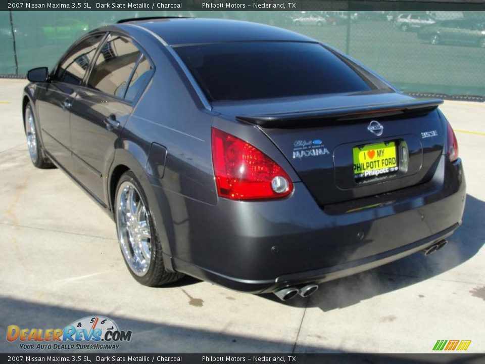 2007 Nissan Maxima 3.5 SL Dark Slate Metallic / Charcoal Photo #5