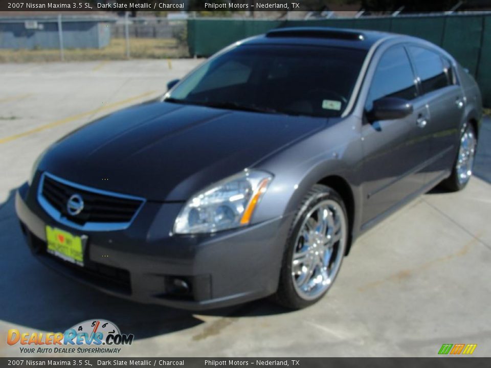 2007 Nissan Maxima 3.5 SL Dark Slate Metallic / Charcoal Photo #7