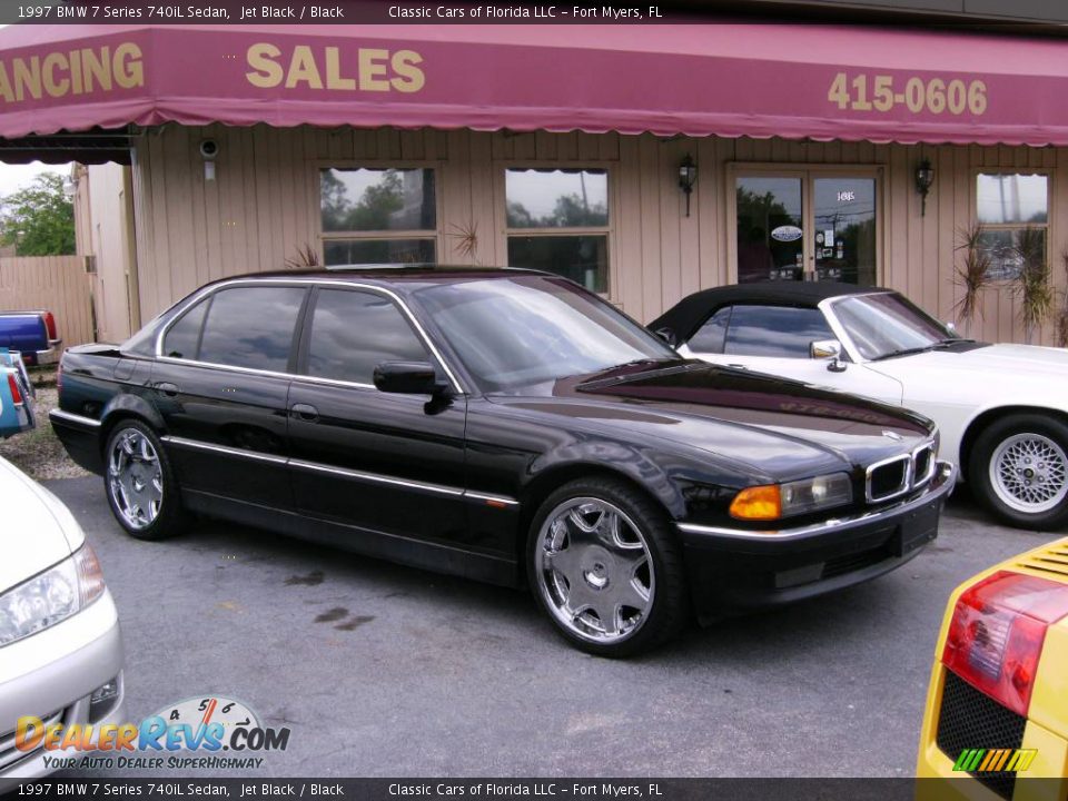 1997 BMW 7 Series 740iL Sedan Jet Black / Black Photo #2