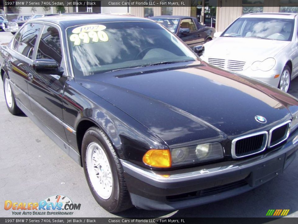 1997 BMW 7 Series 740iL Sedan Jet Black / Black Photo #5