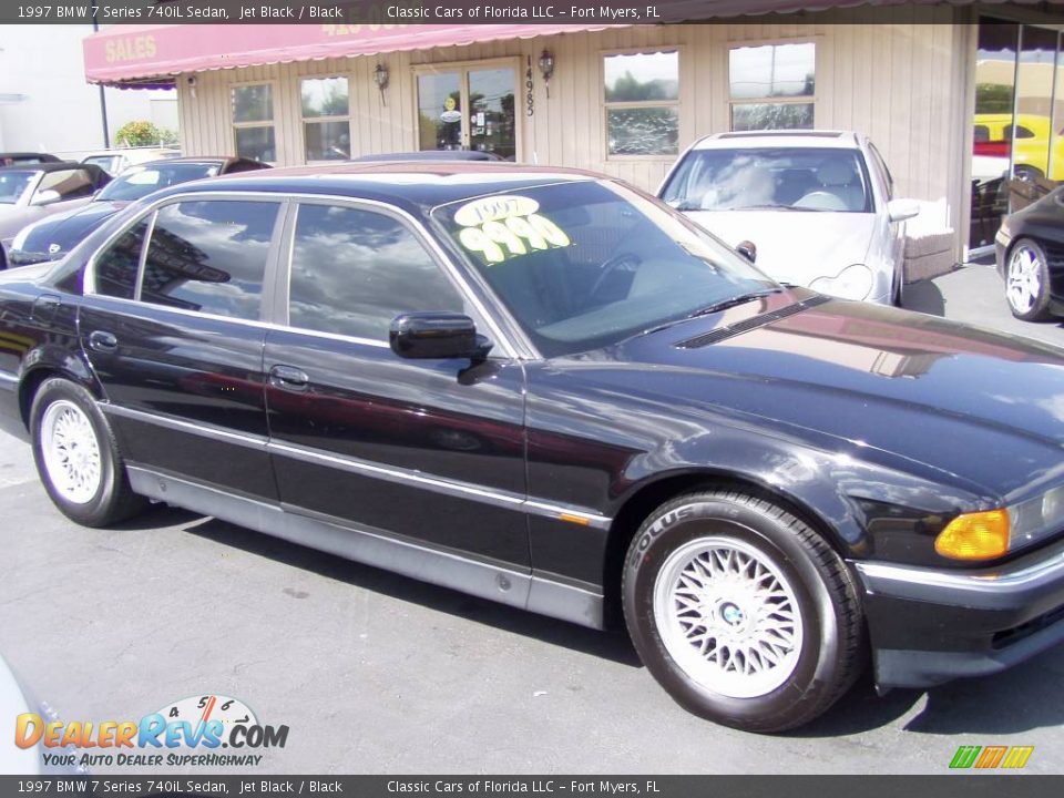 1997 BMW 7 Series 740iL Sedan Jet Black / Black Photo #6