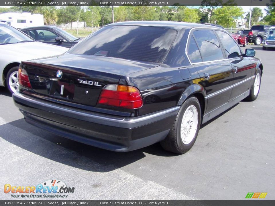 1997 BMW 7 Series 740iL Sedan Jet Black / Black Photo #8