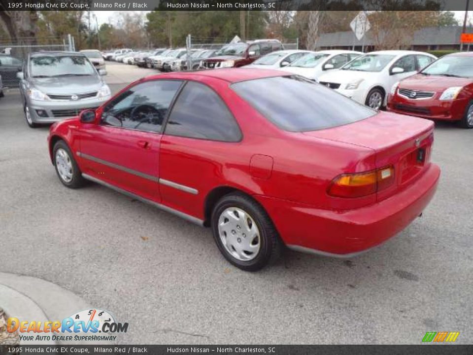 1995 Honda Civic EX Coupe Milano Red / Black Photo #3