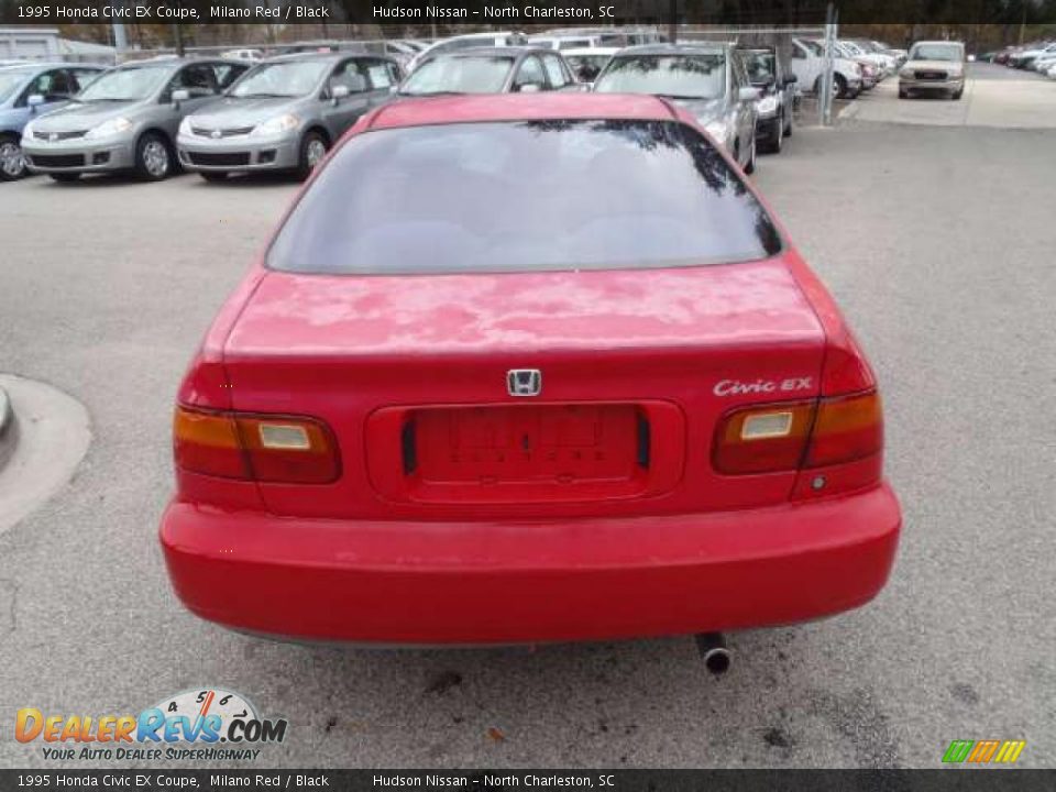 1995 Honda Civic EX Coupe Milano Red / Black Photo #4