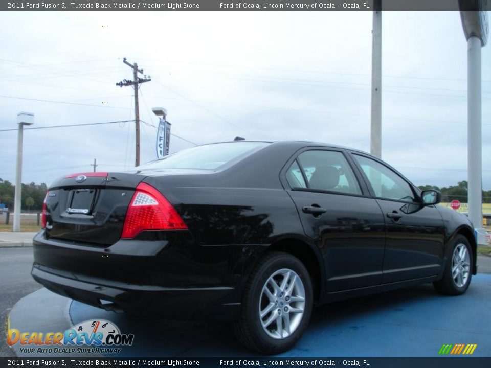 2011 Ford Fusion S Tuxedo Black Metallic / Medium Light Stone Photo #3