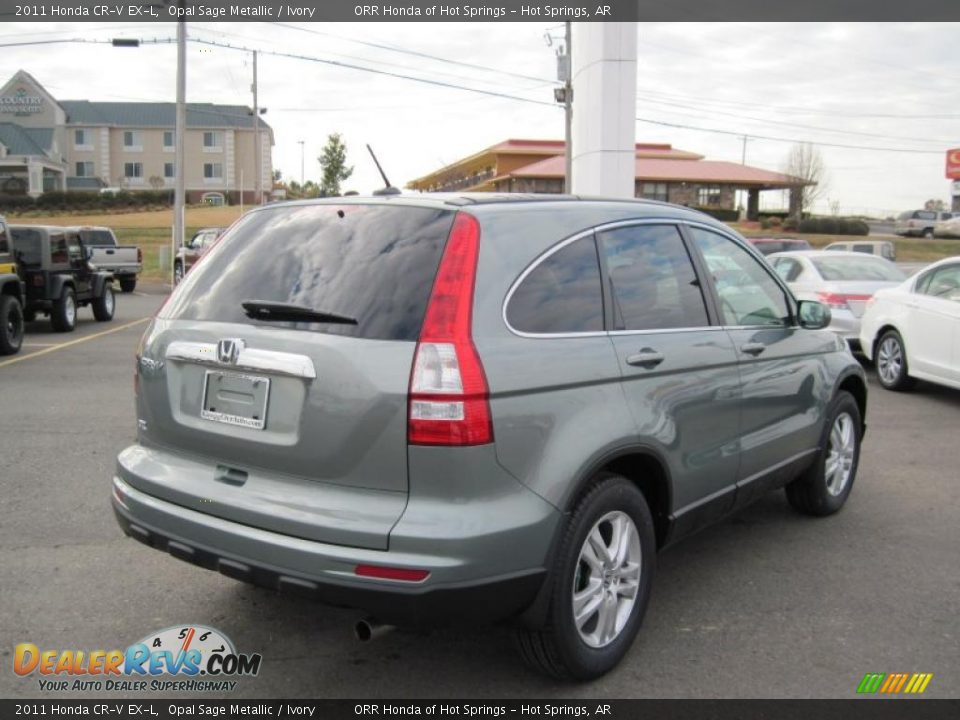 2011 Honda CR-V EX-L Opal Sage Metallic / Ivory Photo #5