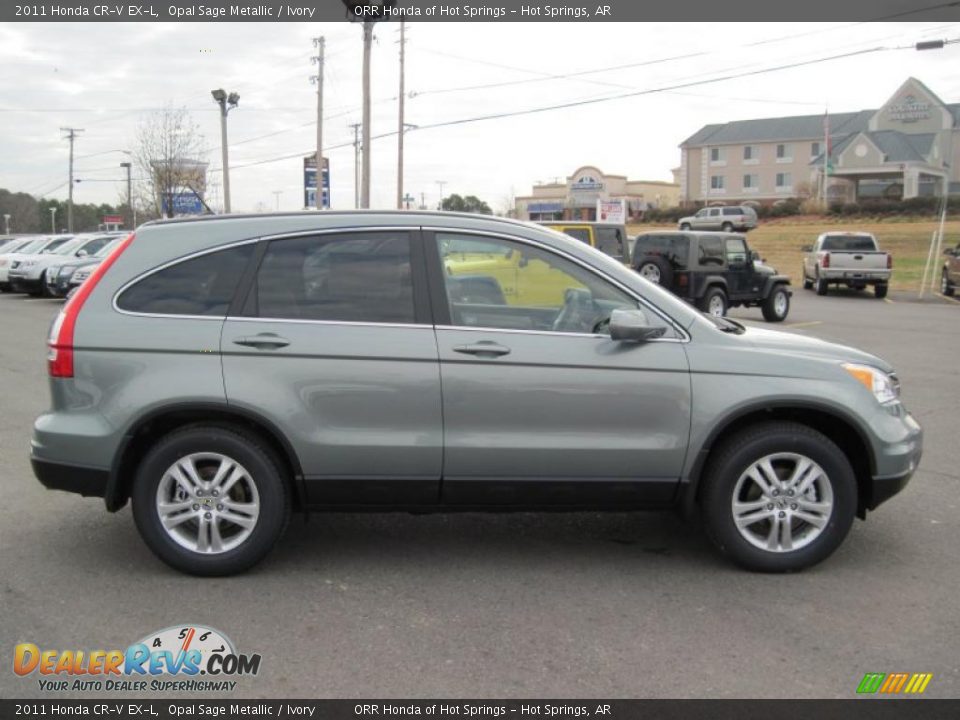 2011 Honda CR-V EX-L Opal Sage Metallic / Ivory Photo #6