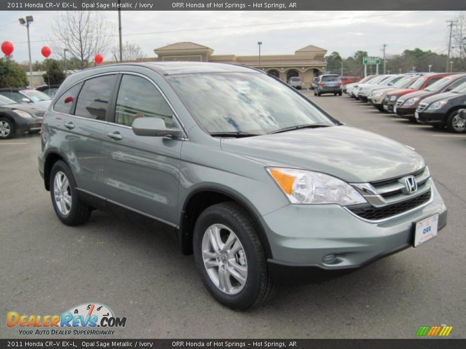 2011 Honda CR-V EX-L Opal Sage Metallic / Ivory Photo #7