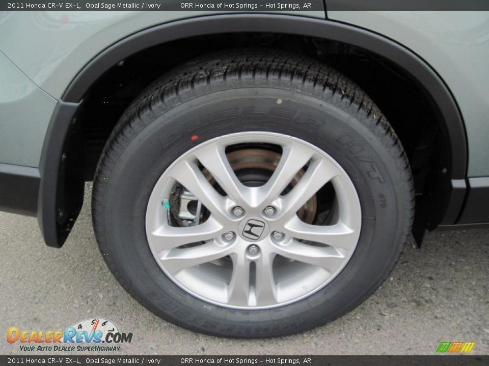 2011 Honda CR-V EX-L Opal Sage Metallic / Ivory Photo #11