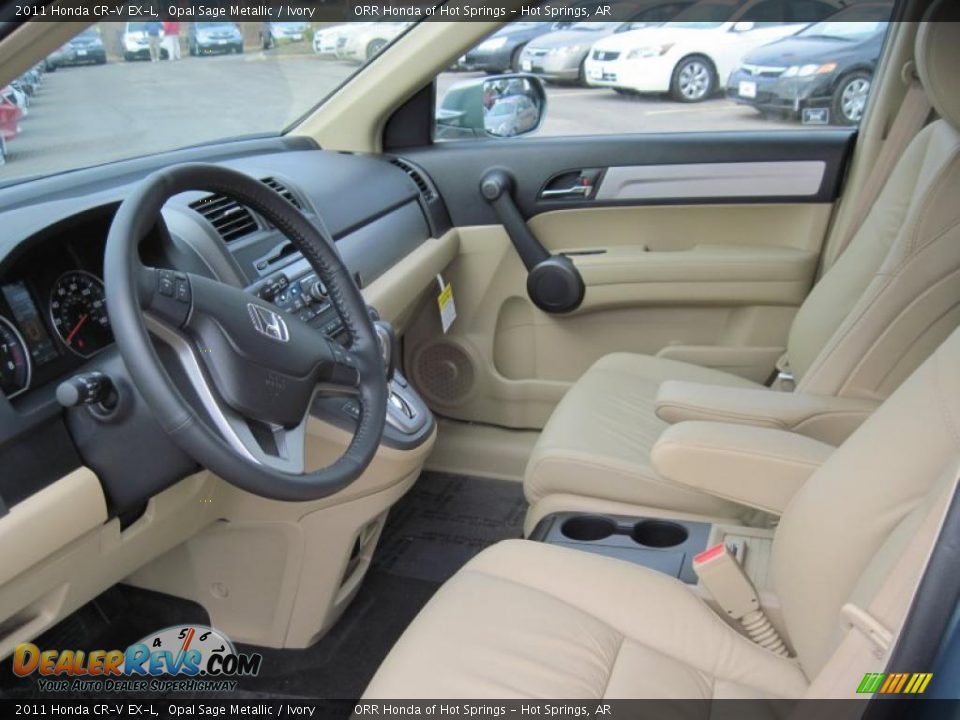 Ivory Interior - 2011 Honda CR-V EX-L Photo #13