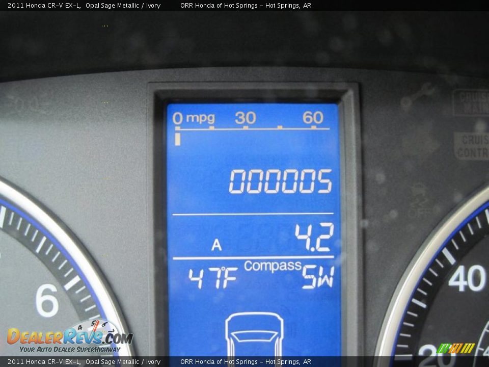 2011 Honda CR-V EX-L Opal Sage Metallic / Ivory Photo #19