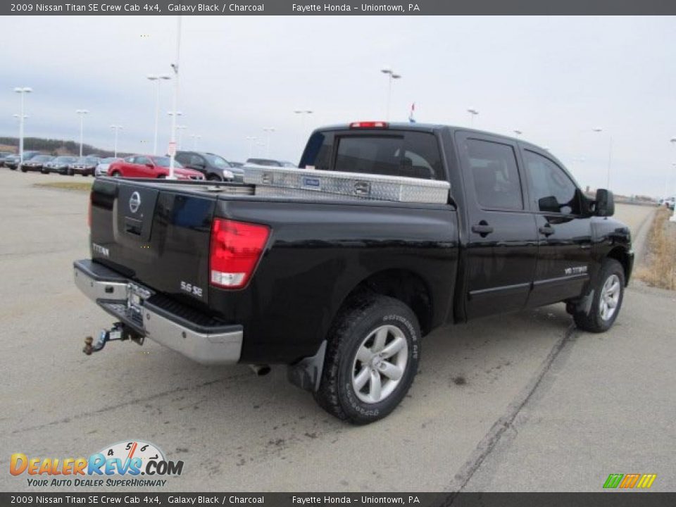 2009 Nissan Titan SE Crew Cab 4x4 Galaxy Black / Charcoal Photo #14