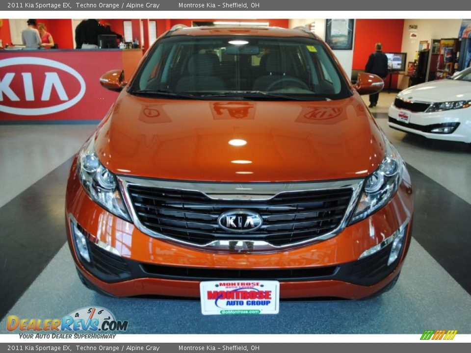 2011 Kia Sportage EX Techno Orange / Alpine Gray Photo #9