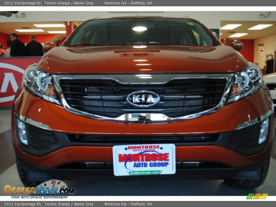 2011 Kia Sportage EX Techno Orange / Alpine Gray Photo #10