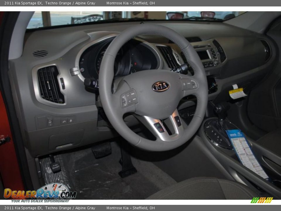 2011 Kia Sportage EX Steering Wheel Photo #12