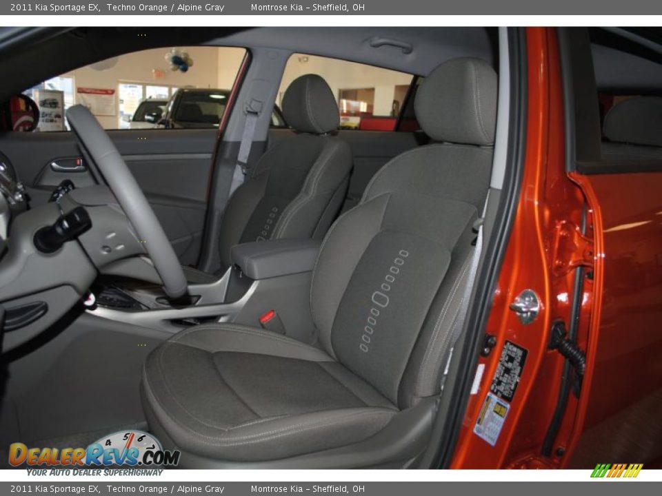 2011 Kia Sportage EX Techno Orange / Alpine Gray Photo #14