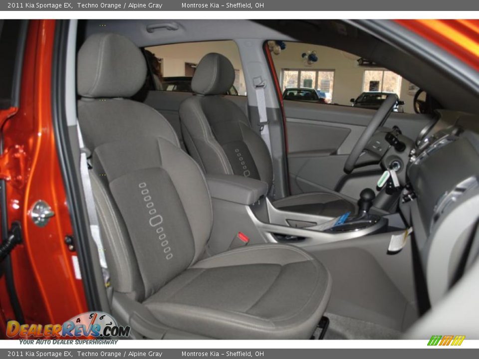 Alpine Gray Interior - 2011 Kia Sportage EX Photo #20