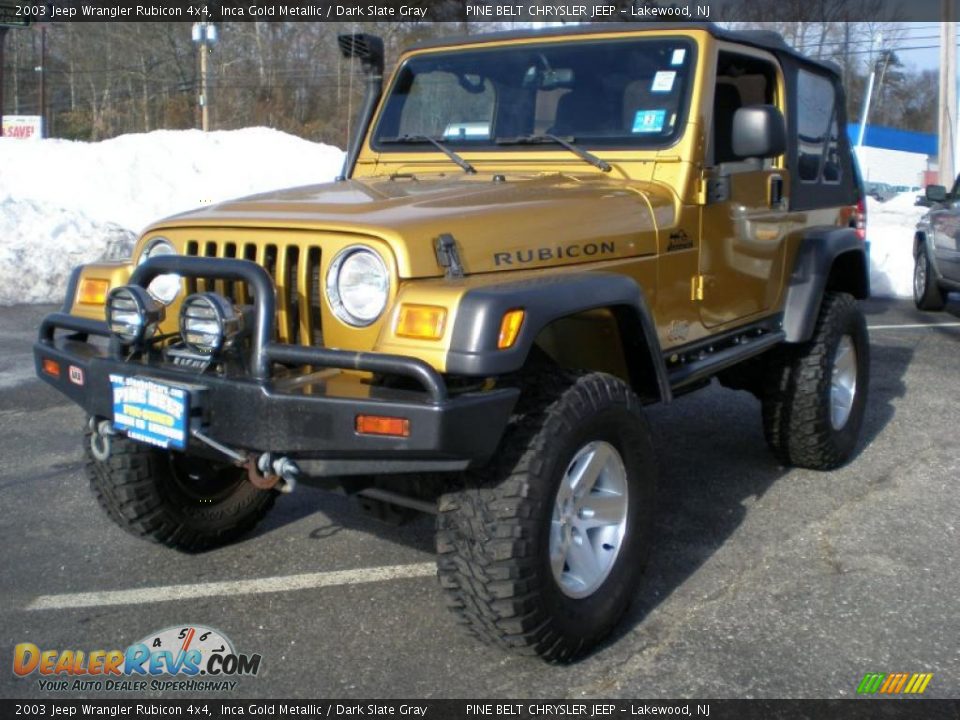 Front 3/4 View of 2003 Jeep Wrangler Rubicon 4x4 Photo #1