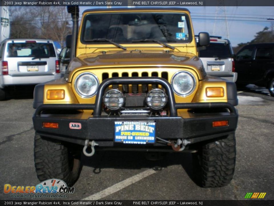 2003 Jeep Wrangler Rubicon 4x4 Inca Gold Metallic / Dark Slate Gray Photo #2