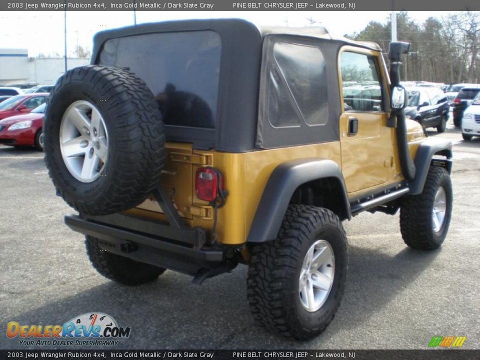 Inca Gold Metallic 2003 Jeep Wrangler Rubicon 4x4 Photo #5