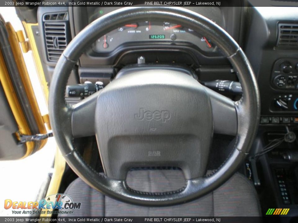 2003 Jeep Wrangler Rubicon 4x4 Steering Wheel Photo #11