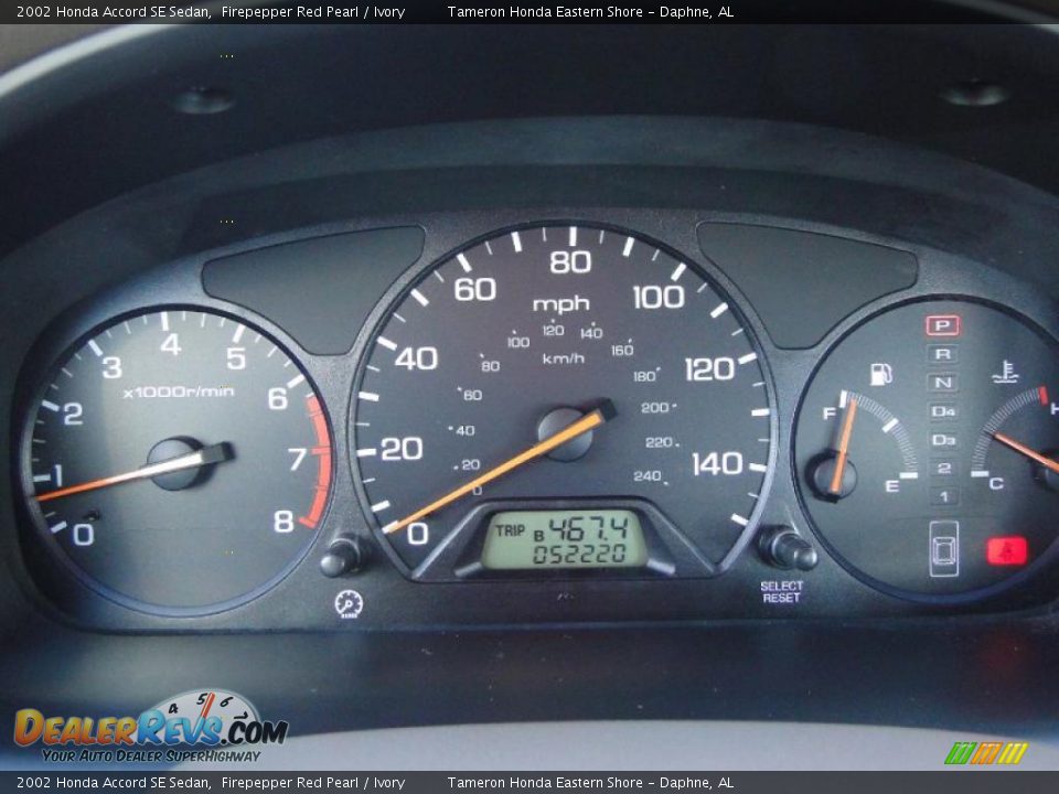 2002 Honda Accord SE Sedan Gauges Photo #19