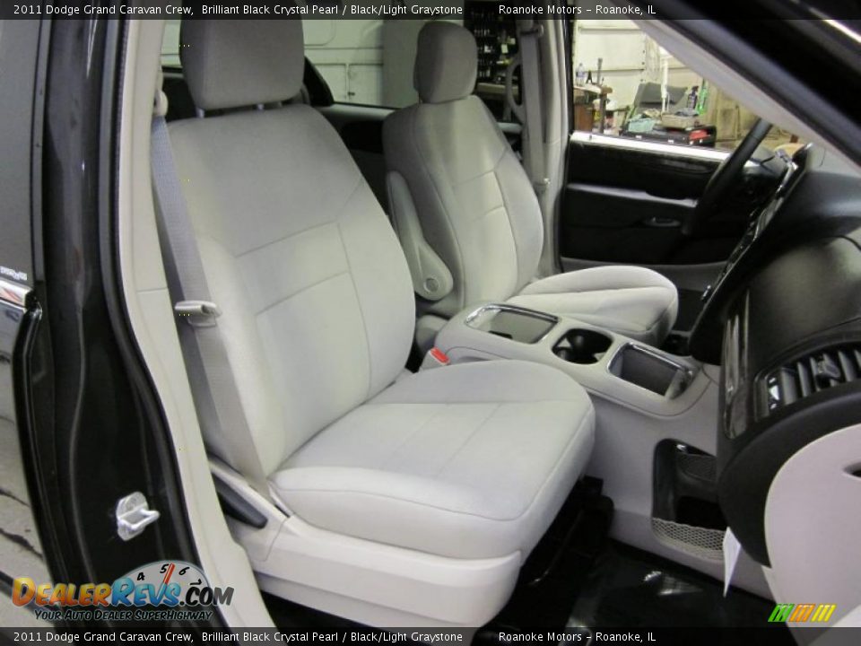 2011 Dodge Grand Caravan Crew Brilliant Black Crystal Pearl / Black/Light Graystone Photo #5