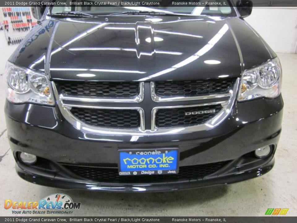 2011 Dodge Grand Caravan Crew Brilliant Black Crystal Pearl / Black/Light Graystone Photo #7