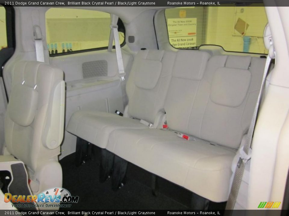 Black/Light Graystone Interior - 2011 Dodge Grand Caravan Crew Photo #16