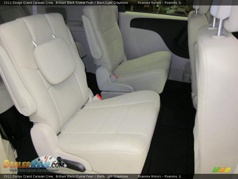 Black/Light Graystone Interior - 2011 Dodge Grand Caravan Crew Photo #17