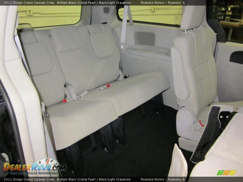 Black/Light Graystone Interior - 2011 Dodge Grand Caravan Crew Photo #18