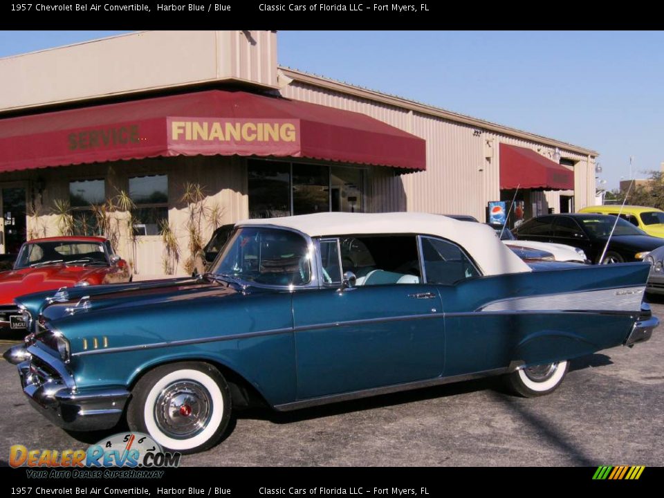 1957 Chevrolet Bel Air Convertible Harbor Blue / Blue Photo #1