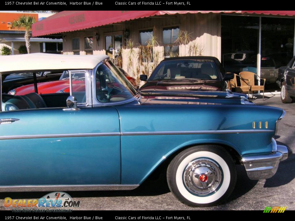 1957 Chevrolet Bel Air Convertible Harbor Blue / Blue Photo #3