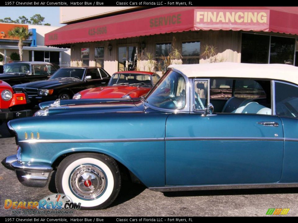 1957 Chevrolet Bel Air Convertible Harbor Blue / Blue Photo #5