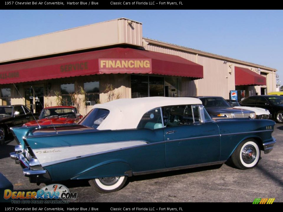 1957 Chevrolet Bel Air Convertible Harbor Blue / Blue Photo #9